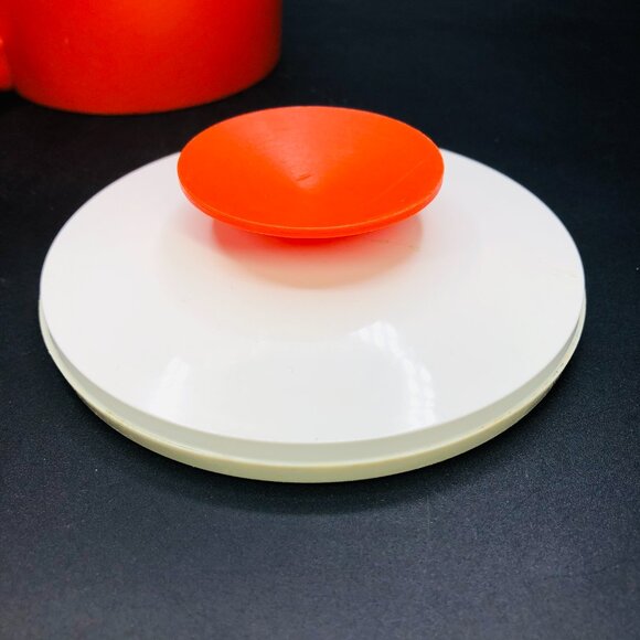 Vintage 60s THERM WARE USA Orange Pitcher: Insulated Plastic Jug -David Douglas - Picture 9 of 11